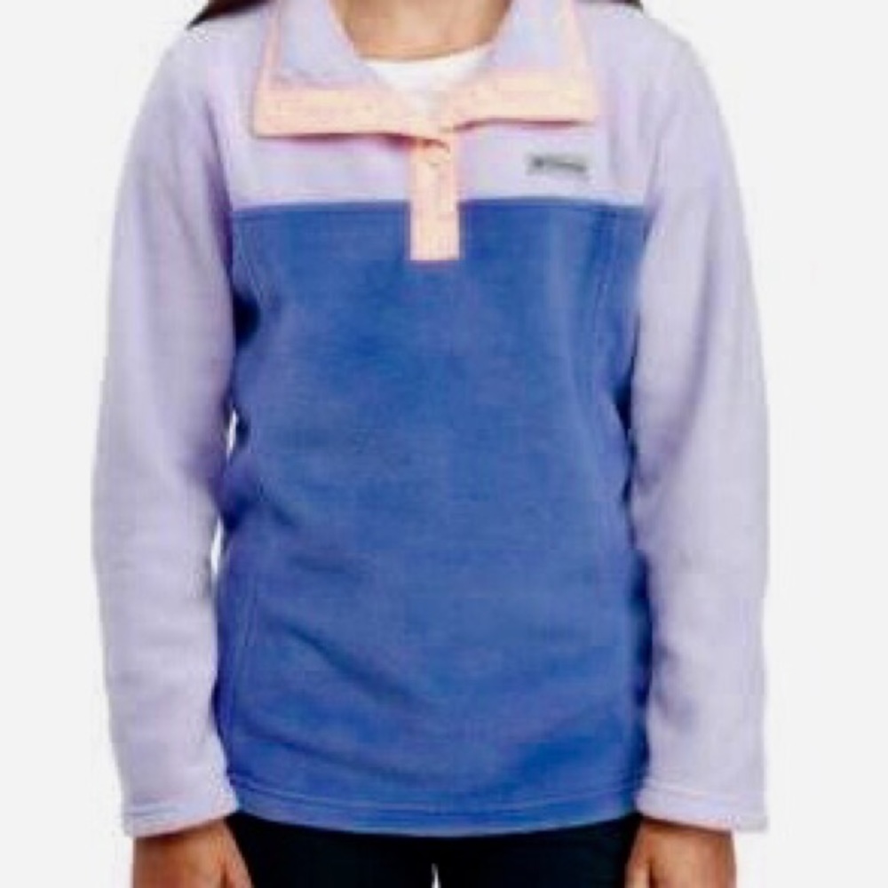 Columbia Girls Sz 10 Three Lakes Half Snap Fleece
